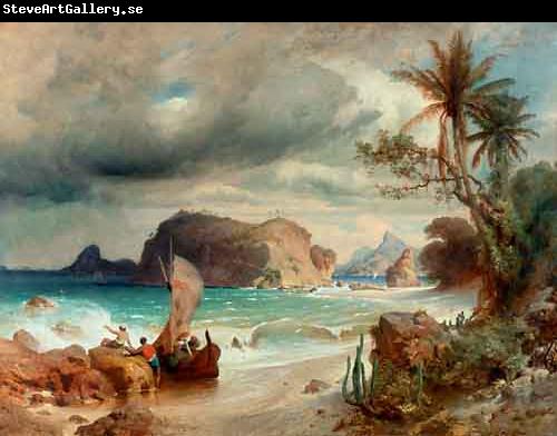 Ferdinand Keller Brazilian coastal landscape